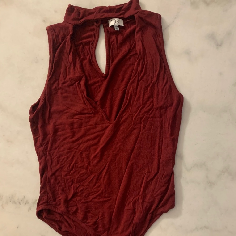 High Neck Deep Cut Bodysuit